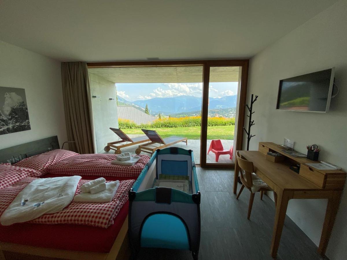 Casa Admisa, Spektakulaere Aussicht, Ski In And Out, Hochwertige Einrichtung, Valserstein Und Eiche Flims Kültér fotó