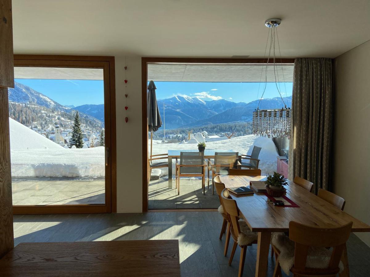 Casa Admisa, Spektakulaere Aussicht, Ski In And Out, Hochwertige Einrichtung, Valserstein Und Eiche Flims Kültér fotó
